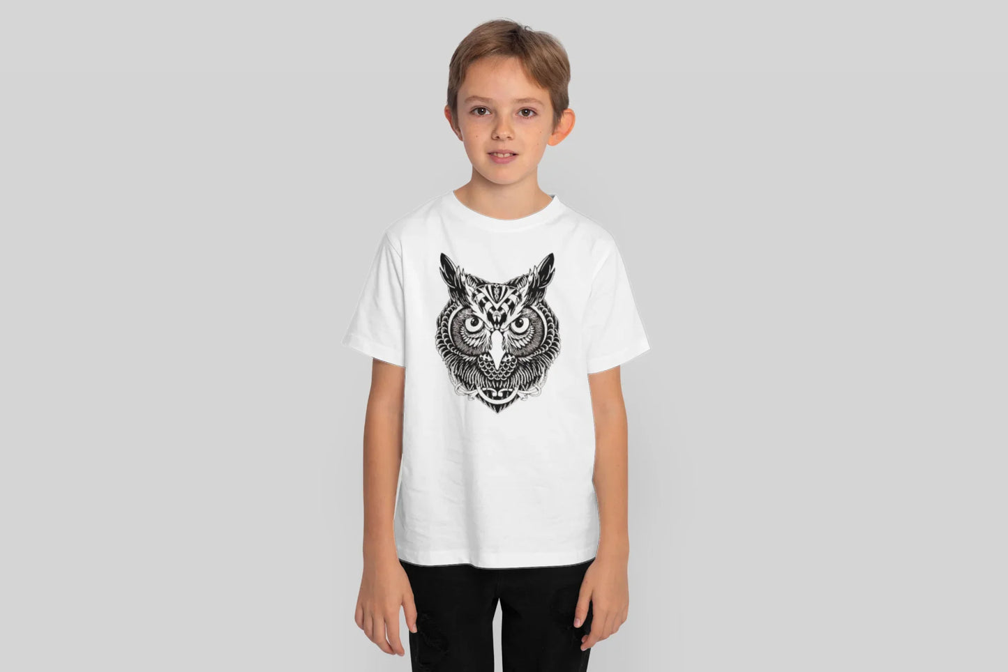 Tribal Owl Kids T-Shirt