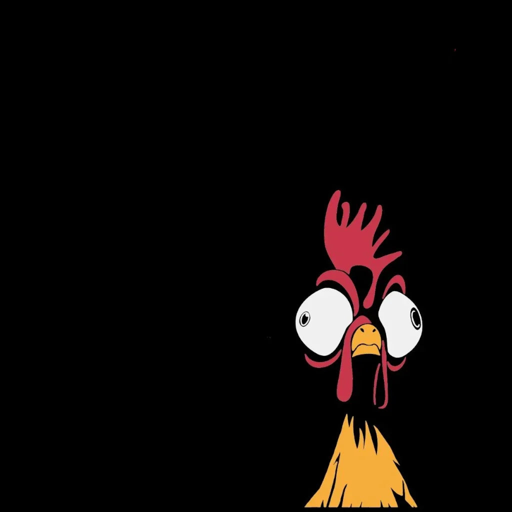 Oversized Black T-Shirt – Bold Cartoon Chicken Graphic | Unisex Streetwear