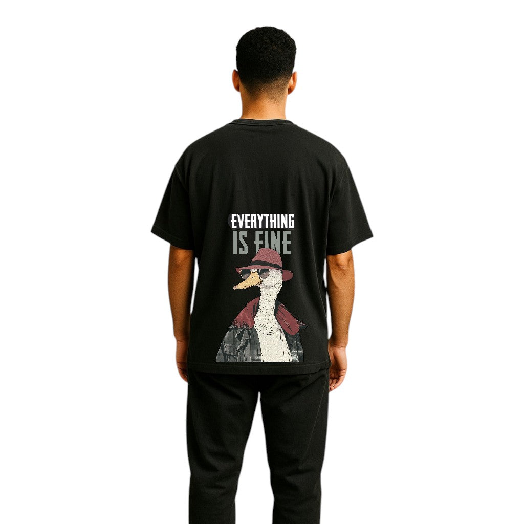 Cool Outside, Chaos Inside – Graphic Black Tee