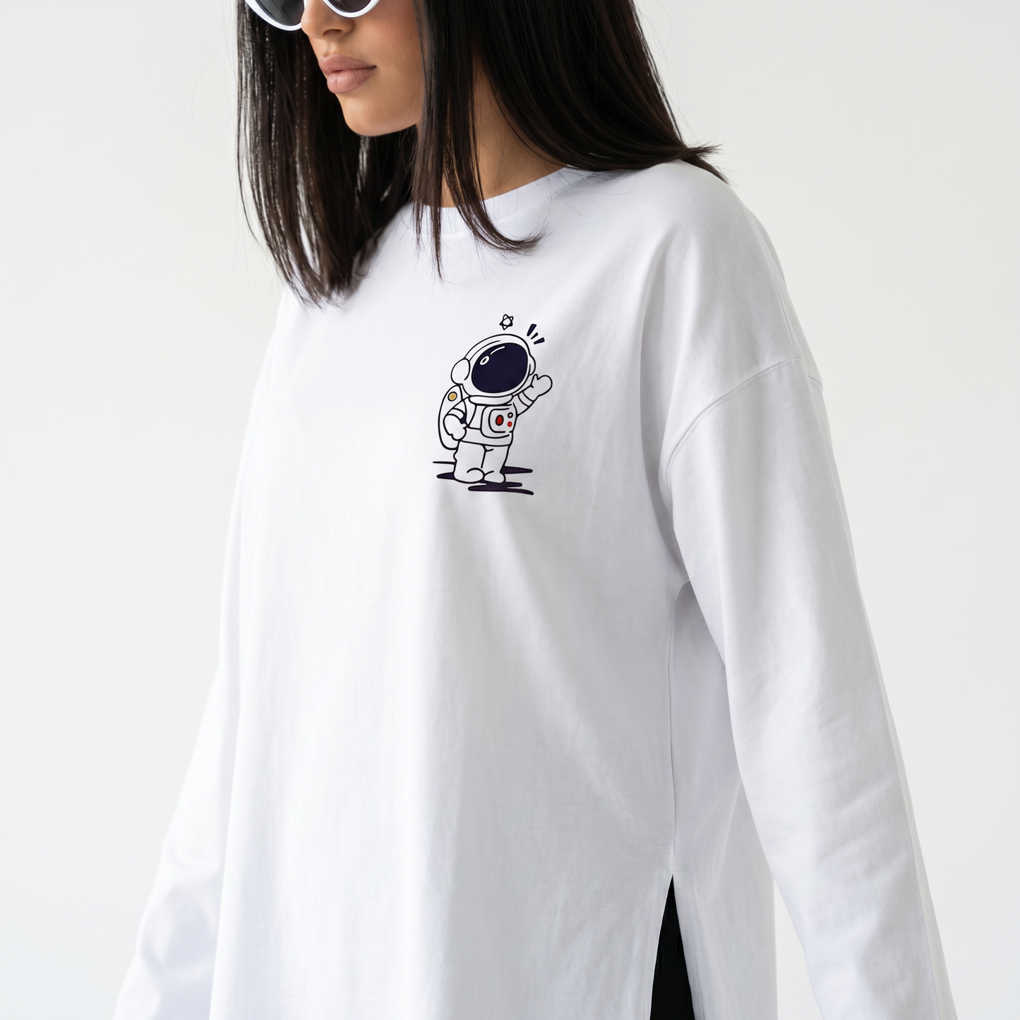 Dreamers Astronaut Oversized Long Sleeve Tee