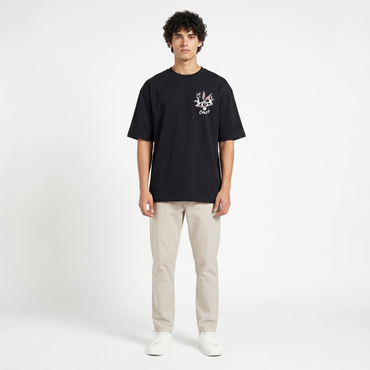 Crazy Bunny Oversized Tee – Black Edition