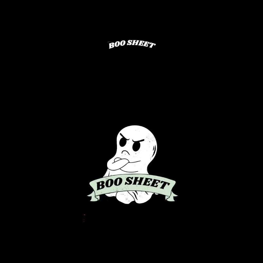 Oversized Black T-Shirt – “BOO SHEET” Ghost