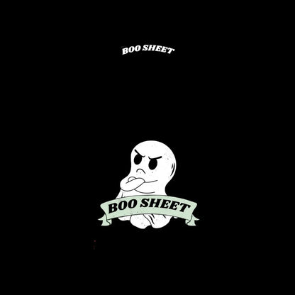 Oversized Black T-Shirt – “BOO SHEET” Ghost