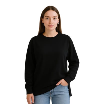 Basic Black Oversized Sweatshirt