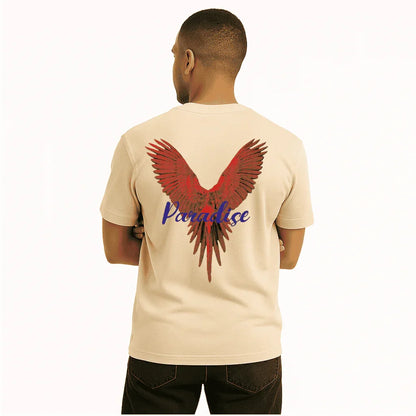 Beige Oversized T-Shirt – “Paradise Wings”