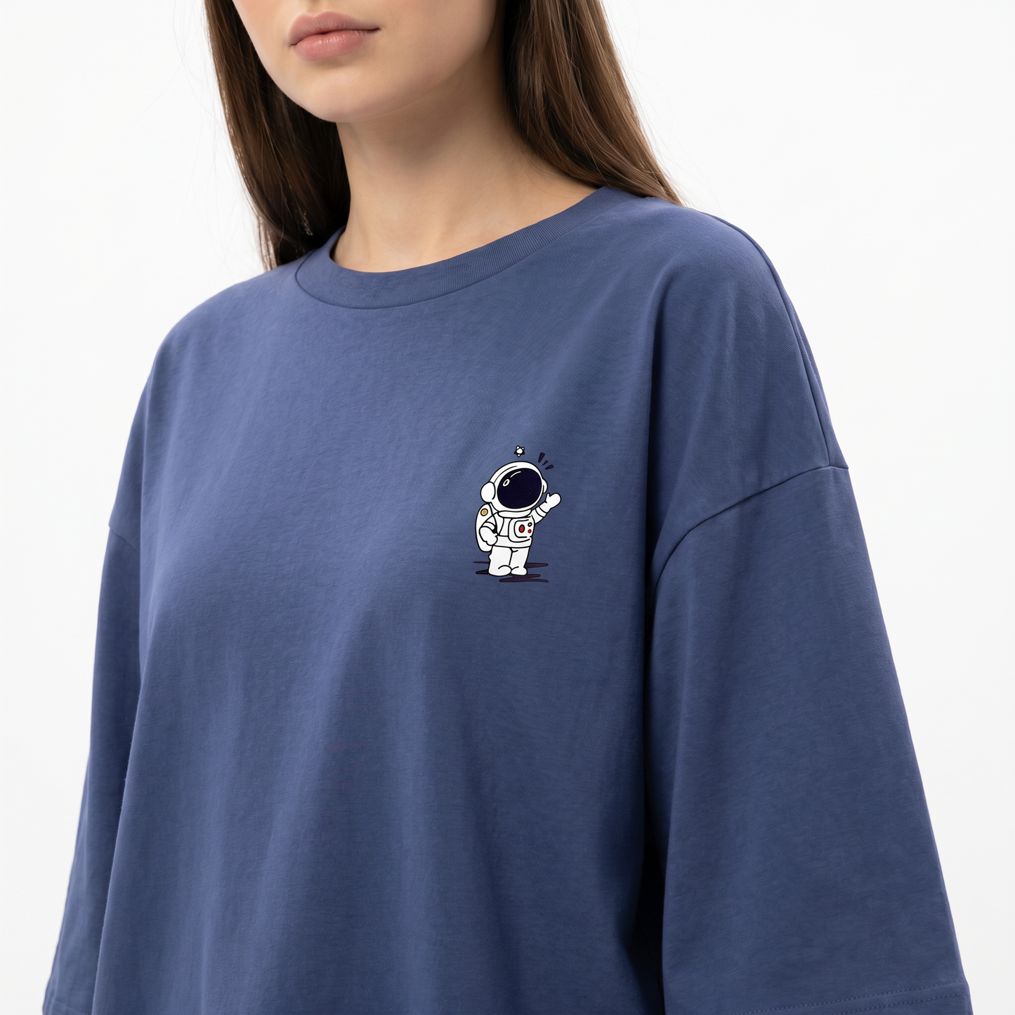 Dreamer Astronaut Oversized Long Sleeve Tee