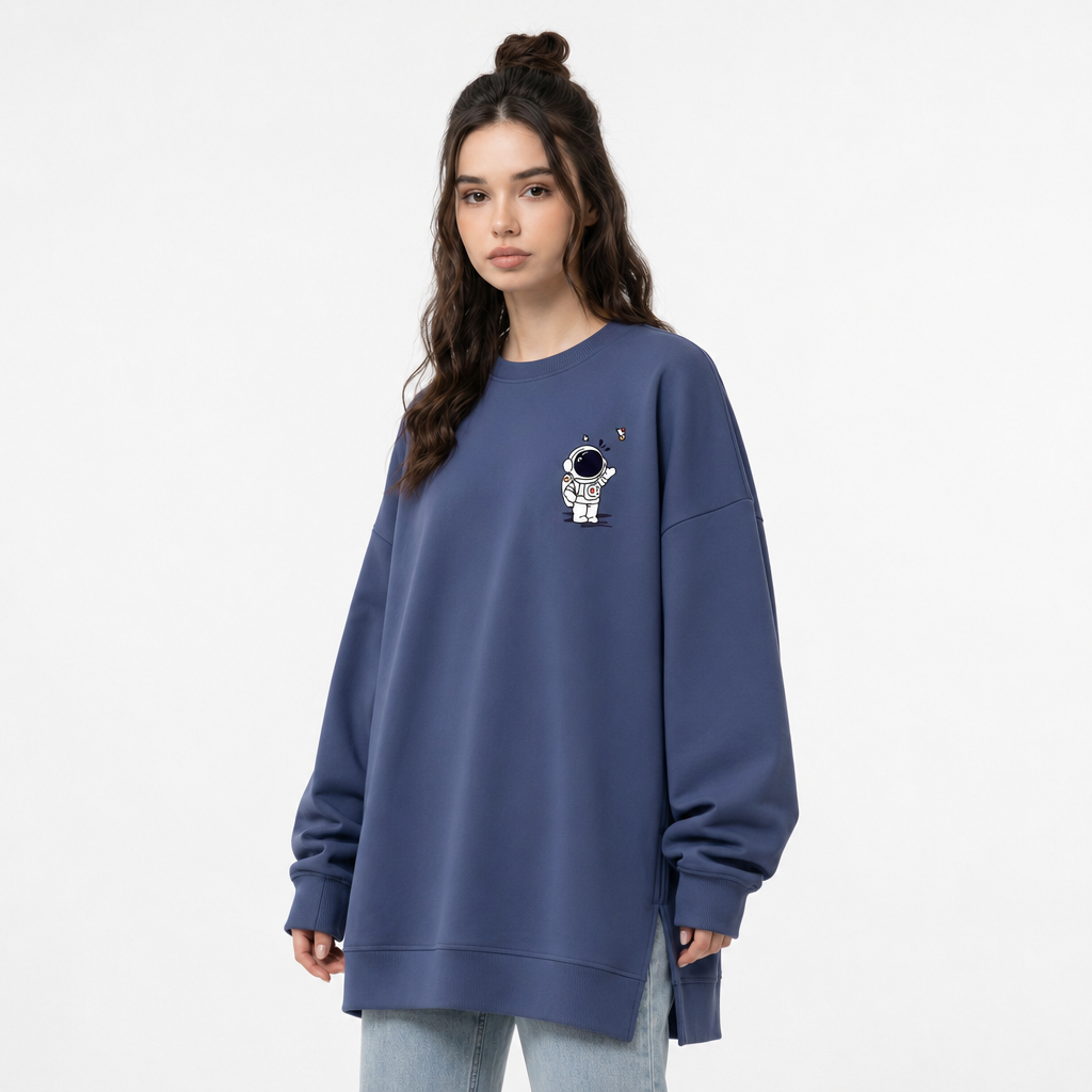 Dreamer Astronaut Oversized Long Sleeve Tee