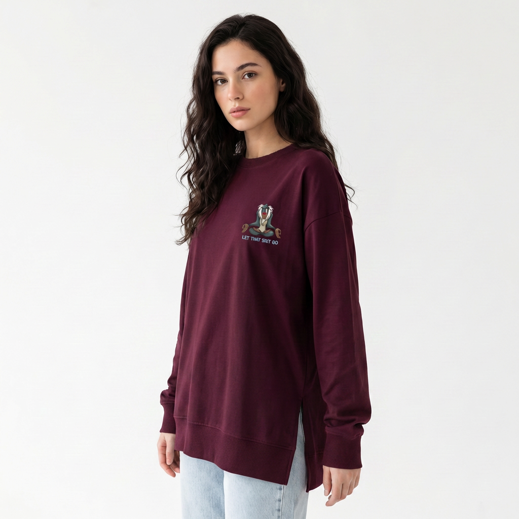 Let That Sh*t Go Oversized Long Sleeve Tee