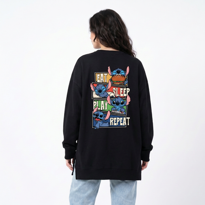 Stitch Oversized Long Sleeve Tee