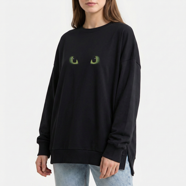 Night Fury Eyes Oversized Long Sleeve Tee