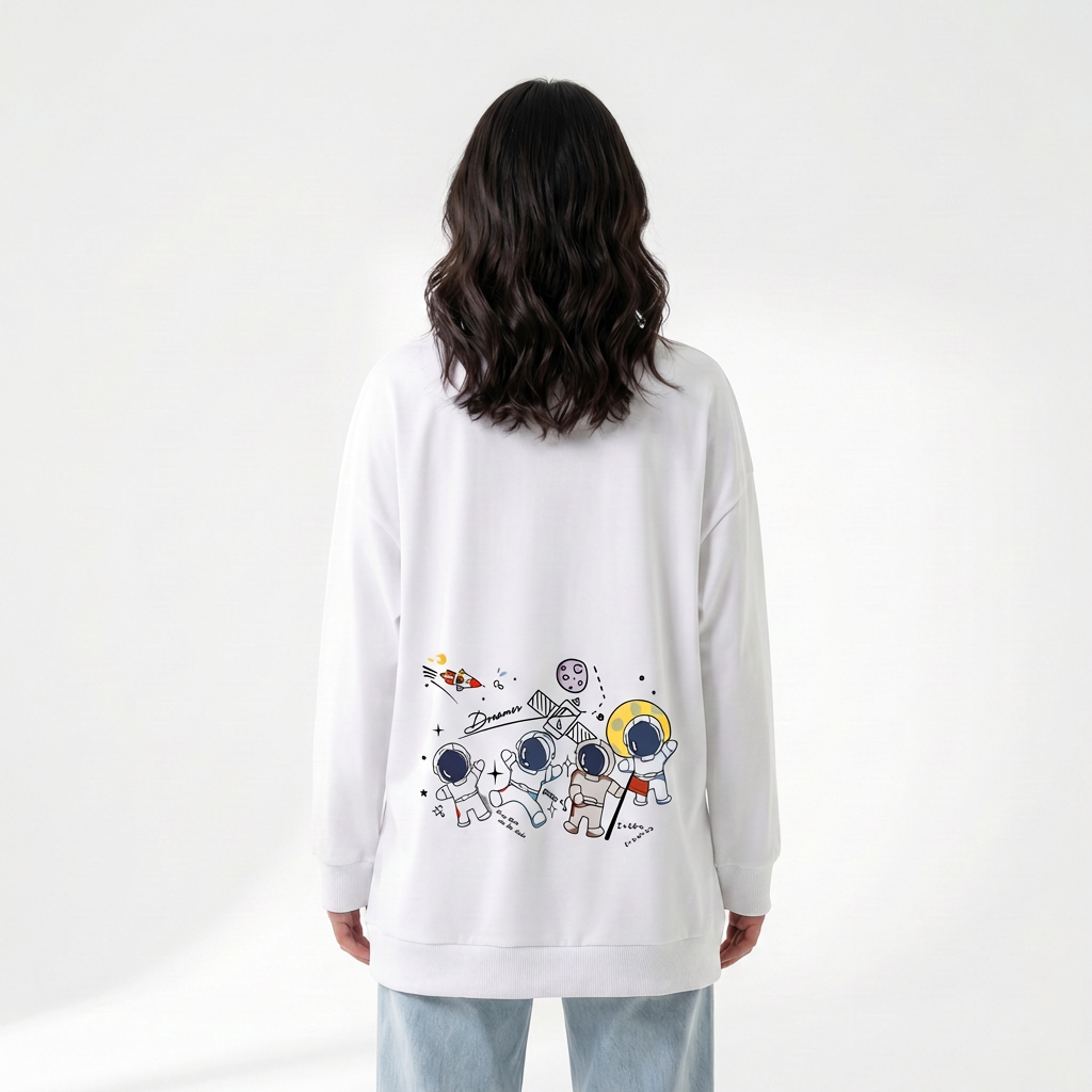 Dreamers Astronaut Oversized Long Sleeve Tee