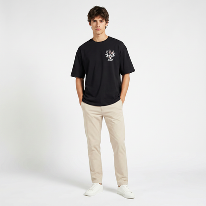 Crazy Bunny Oversized Tee – Black Edition