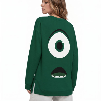 Monster Eye Oversized Long Sleeve Tee – Teal Edition